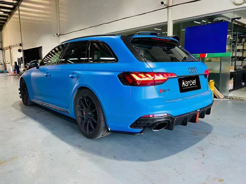 KARBEL - AUDI RS4 B9 B9.5 DRY CARBON FIBRE MID BOOT SPOILER