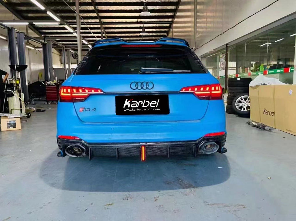 KARBEL - AUDI RS4 B9 B9.5 DRY CARBON FIBRE MID BOOT SPOILER