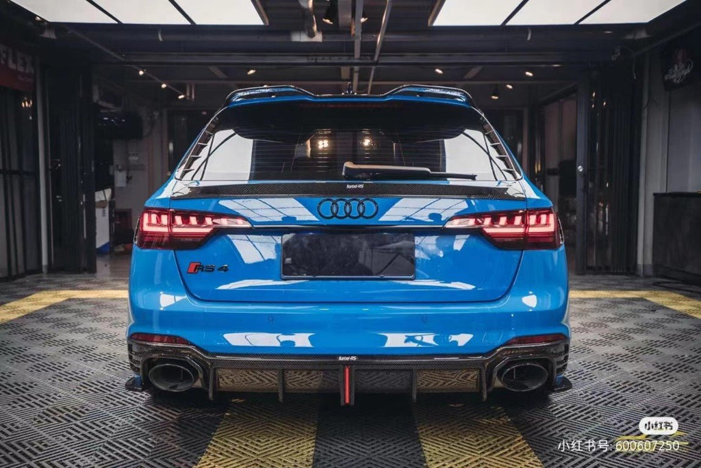 KARBEL - AUDI RS4 B9 B9.5 DRY CARBON FIBRE MID BOOT SPOILER
