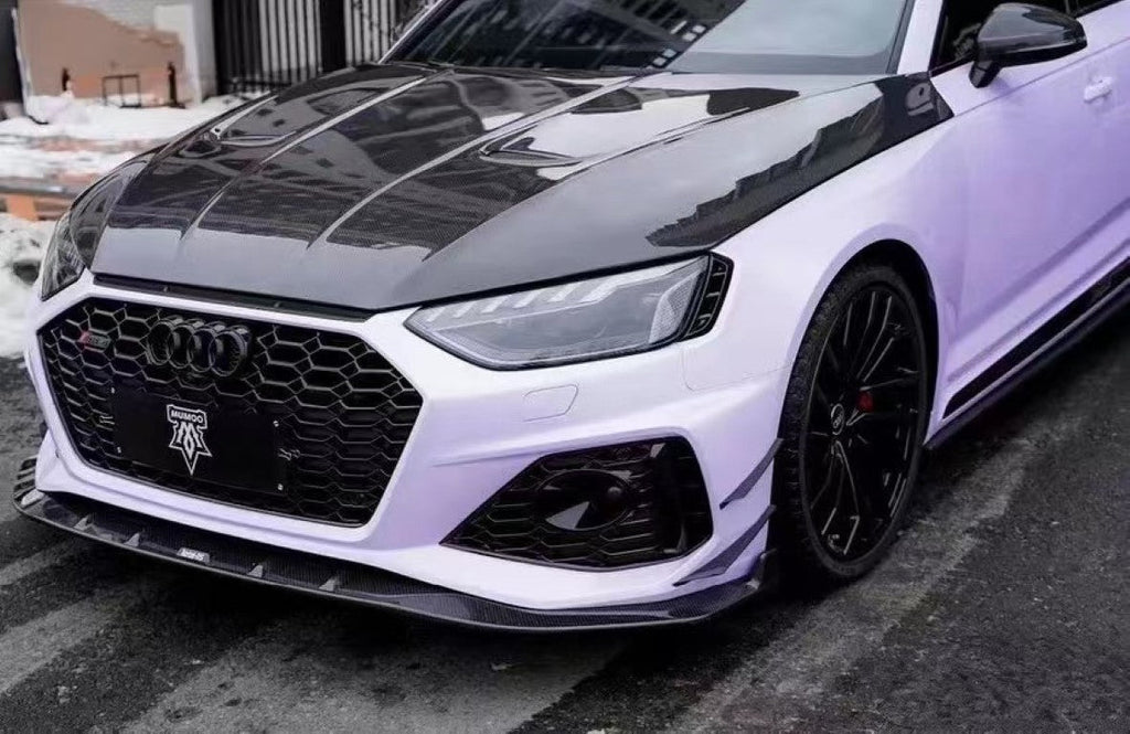 KARBEL -AUDI RS4 B9.5 DRY CARBON FIBRE FOG LIGHT TRIM OVERLAY