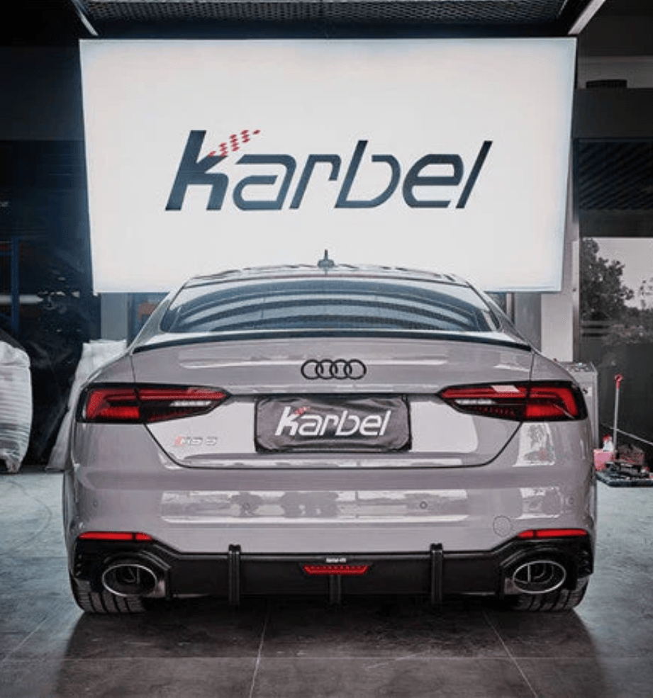 KARBEL - AUDI RS5 B9 CARBON FIBER LED REAR DIFFUSER