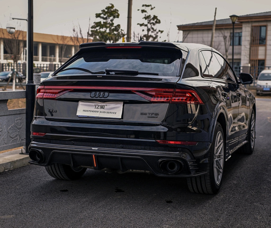 KARBEL - AUDI SQ8 Q8 S-LINE CARBON FIBRE LED REAR DIFFUSER