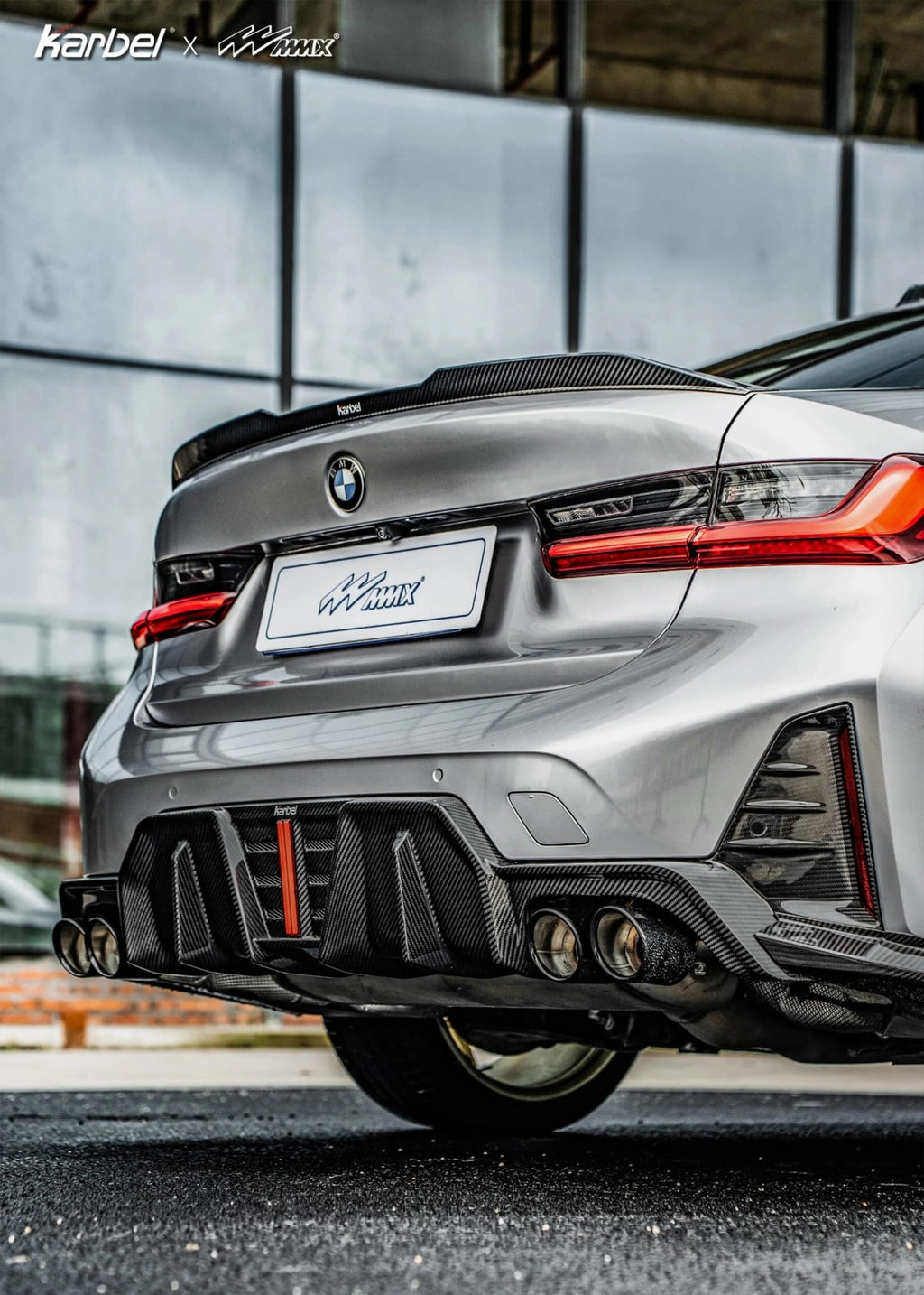 KARBEL - BMW 3 SERIES G20 LCI DRY CARBON FIBRE REAR DIFFUSER V2