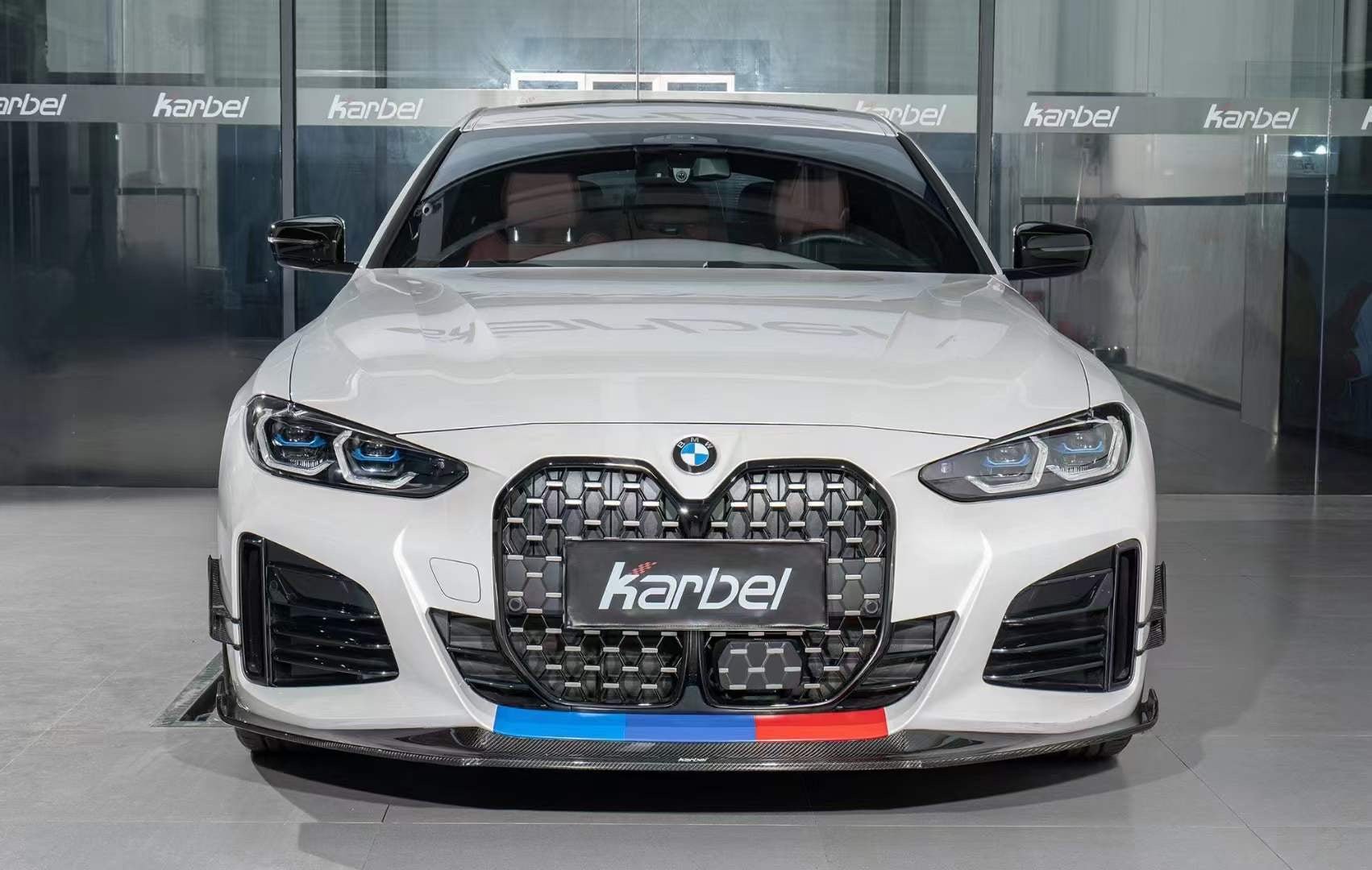 KARBEL - BMW i4 / 4 SERIES GRAN COUPE G26 CARBON FIBRE FRONT BUMPER CANARDS