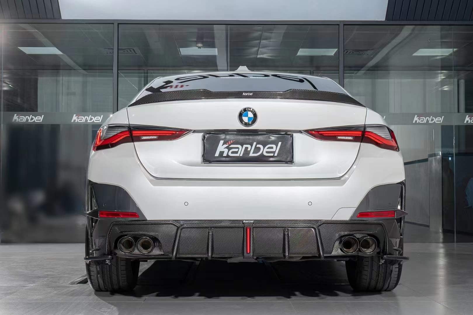 KARBEL - BMW i4/ 4 SERIES GRAN COUPE G26 CARBON FIBRE REAR BUMPER TRIM