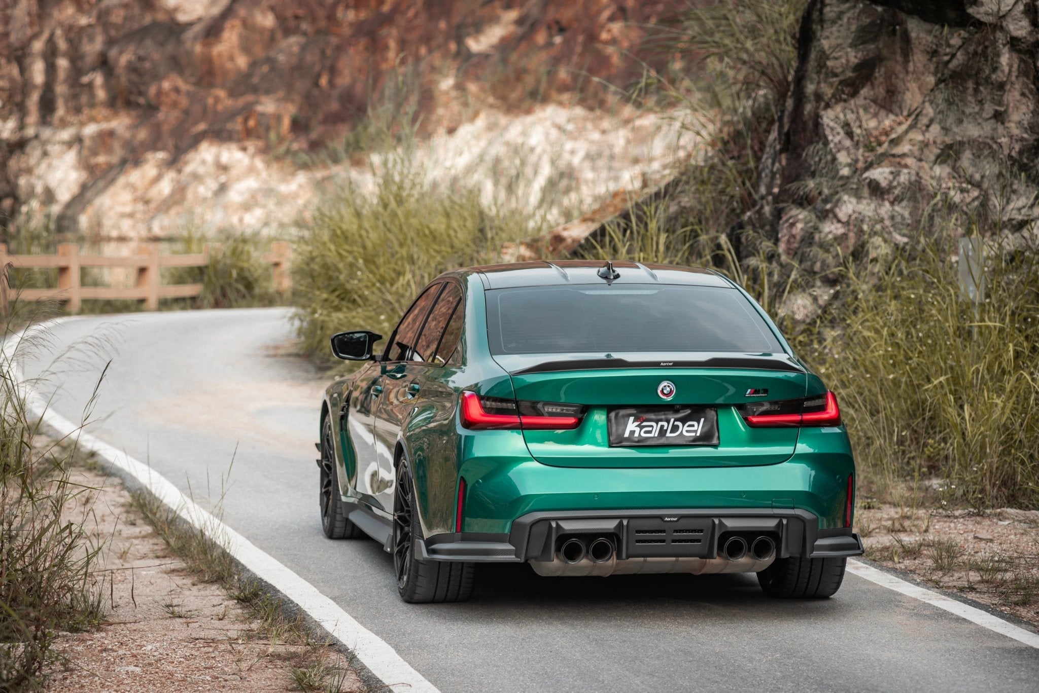 KARBEL - BMW M3 G80 / G81 DRY CARBON FIBRE REAR DIFFUSER V2