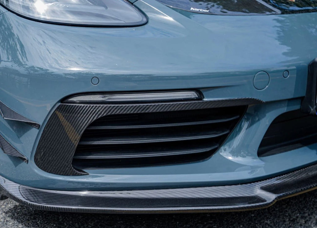 KARBEL - PORSCHE CAYMAN / BOXSTER 718 DRY CARBON FRONT BUMPER VALANCES