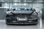 KARBEL - TESLA MODEL 3 DRY CARBON FIBRE FRONT LIP SPLITTER