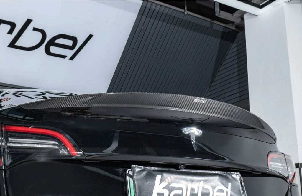 KARBEL - TESLA MODEL 3 DRY CARBON FIBRE REAR SPOILER