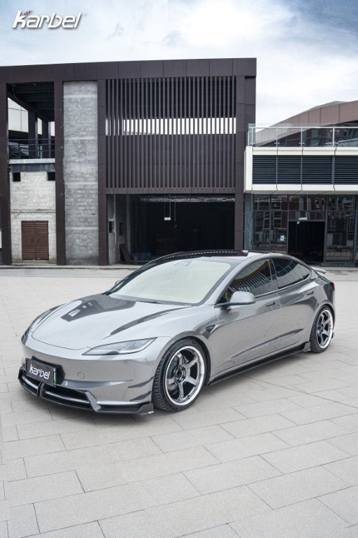 KARBEL- TESLA MODEL 3 HIGHLAND 2024+ CARBON FIBRE FRONT LIP