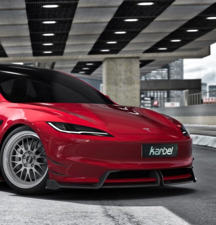 KARBEL- TESLA MODEL 3 HIGHLAND 2024+ CARBON FIBRE FRONT LIP