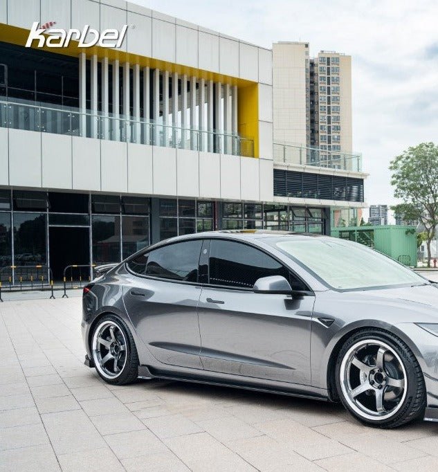KARBEL- TESLA MODEL 3 HIGHLAND 2024+ CARBON FIBRE SIDE SKIRTS