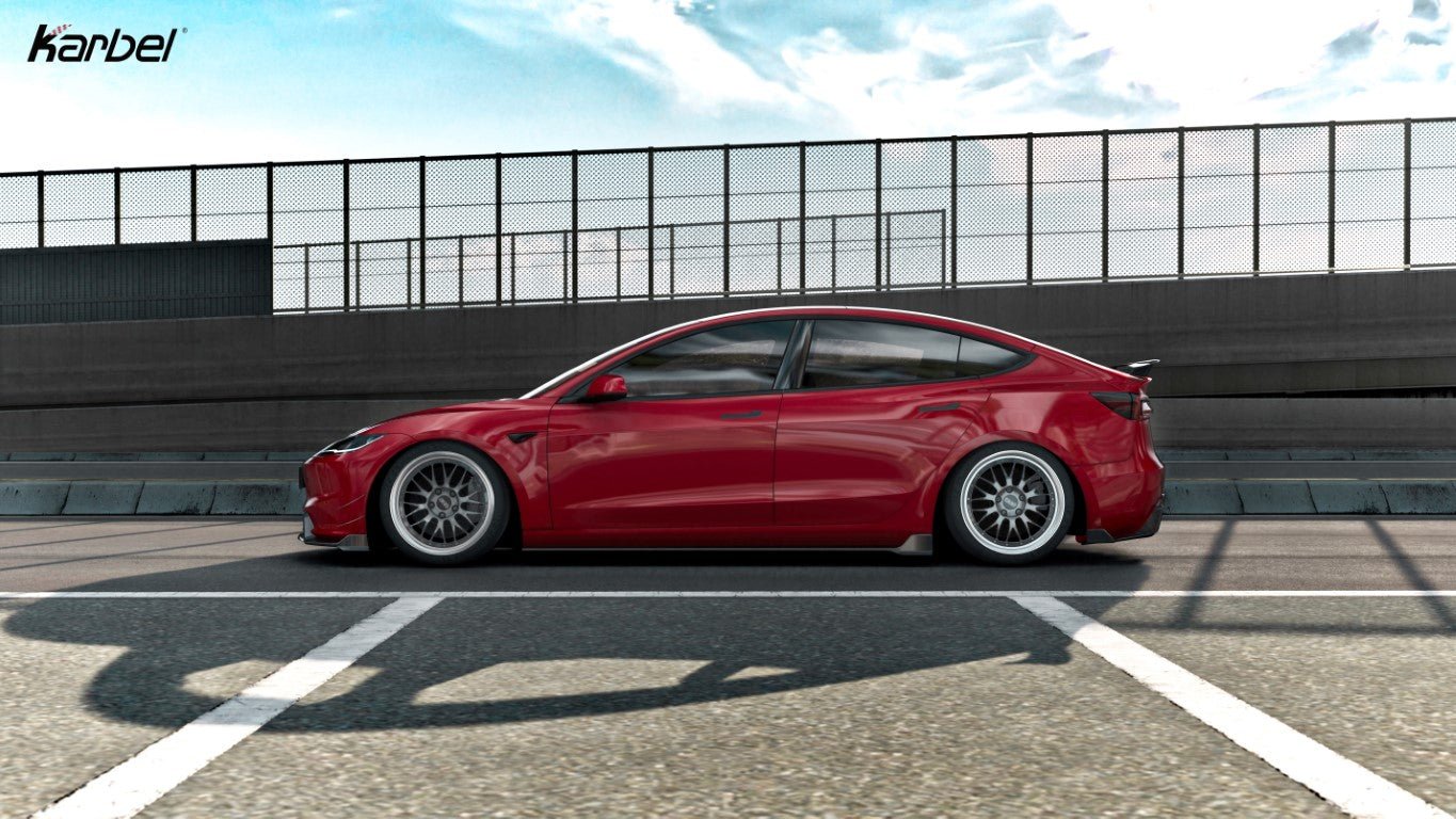 KARBEL- TESLA MODEL 3 HIGHLAND 2024+ CARBON FIBRE SIDE SKIRTS