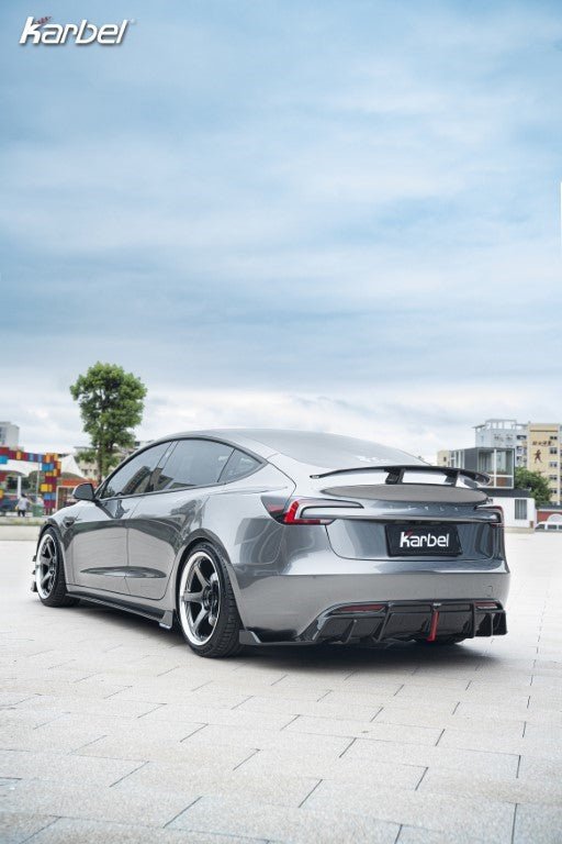 KARBEL - TESLA MODEL 3 HIGHLAND 2024+ DRY CARBON FIBRE REAR WING SPOILER