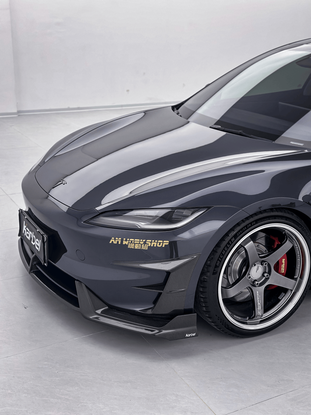 KARBEL - TESLA MODEL 3P PERFORMANCE HIGHLAND DRY CARBON FIBER FRONT LIP