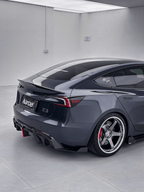 KARBEL - TESLA MODEL 3P PERFORMANCE HIGHLAND DRY CARBON FIBER LED REAR DIFFUSER