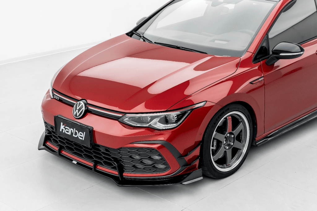 KARBEL - VOLKSWAGEN GOLF GTI MK8 GLOSS BLACK FRONT CANARDS
