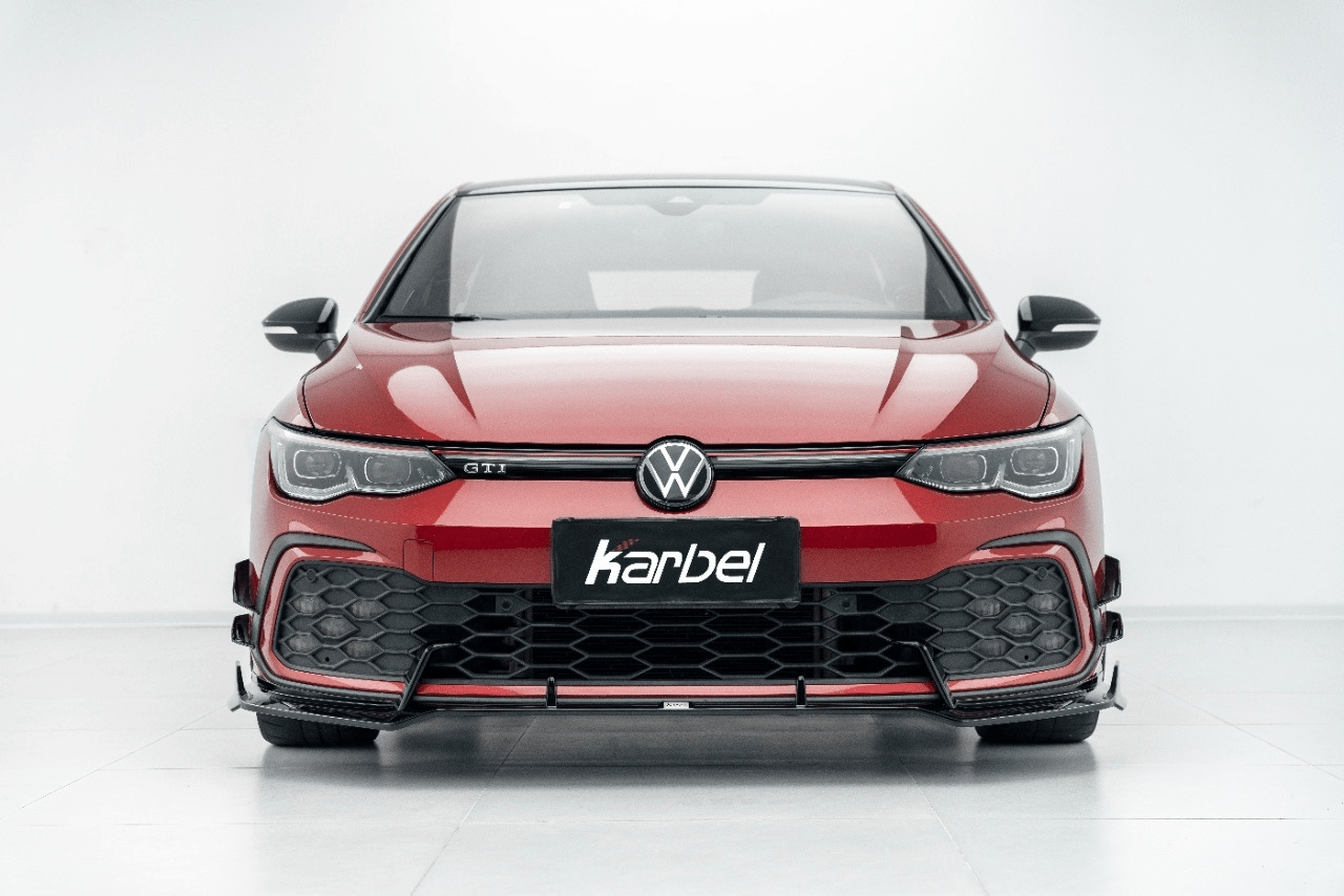 KARBEL - VOLKSWAGEN GOLF GTI MK8 GLOSS BLACK FRONT CANARDS