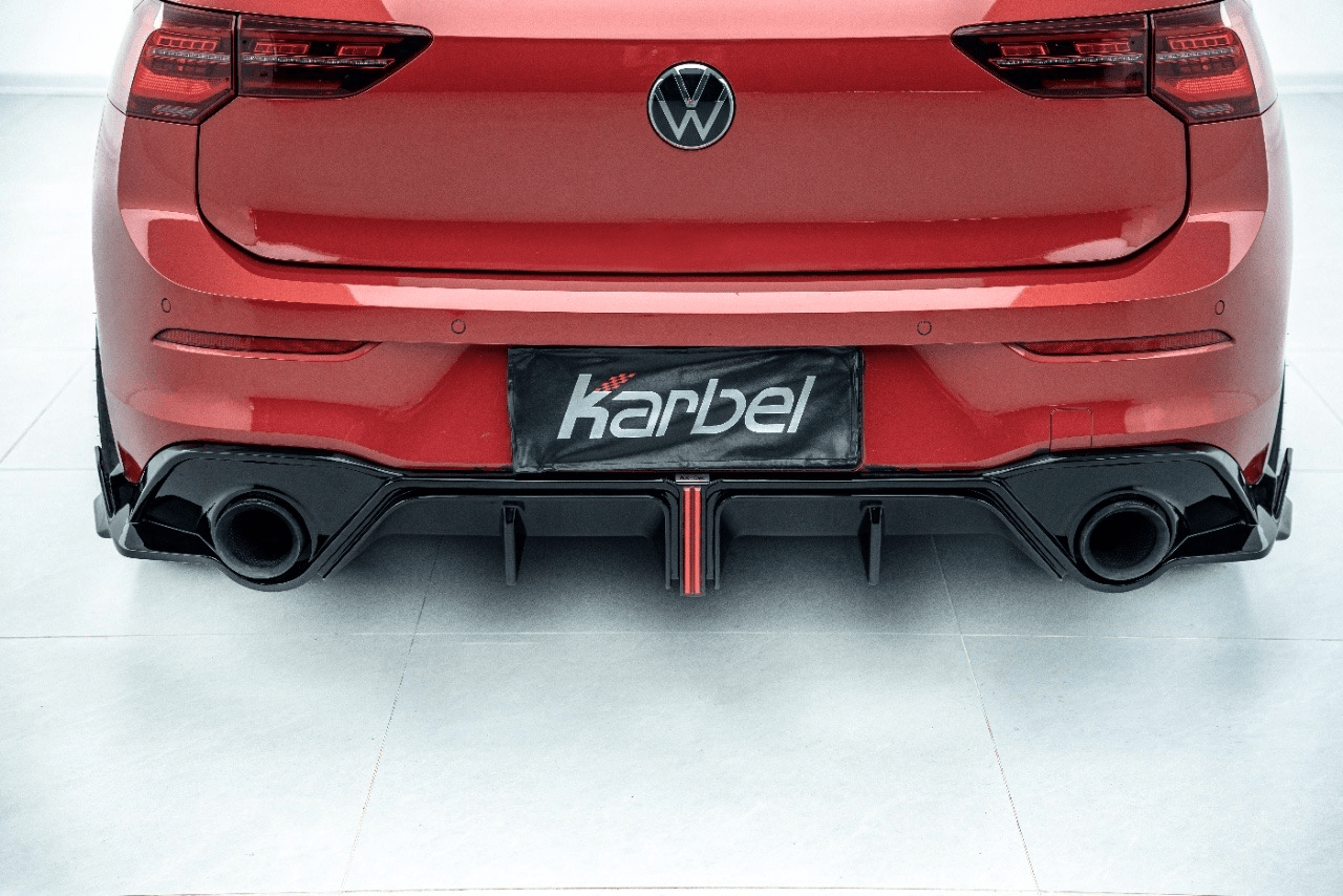 KARBEL - VOLKSWAGEN GOLF GTI MK8 GLOSS BLACK REAR LED DIFFUSER