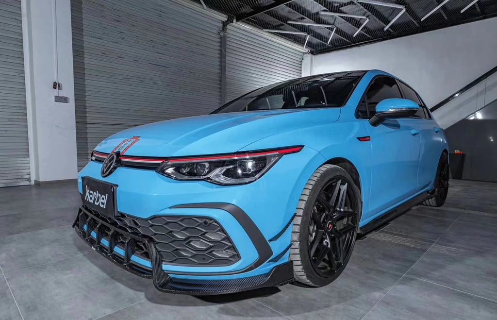 KARBEL - VOLKSWAGEN GOLF GTI MK8 CARBON FIBRE FRONT BUMPER CANARDS