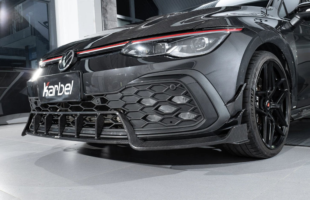 KARBEL - VOLKSWAGEN GOLF GTI MK8 CARBON FIBRE FRONT BUMPER CANARDS