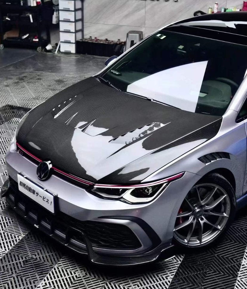 KARBEL - VOLKSWAGEN GOLF GTI MK8 CARBON FIBRE FRONT BUMPER CANARDS