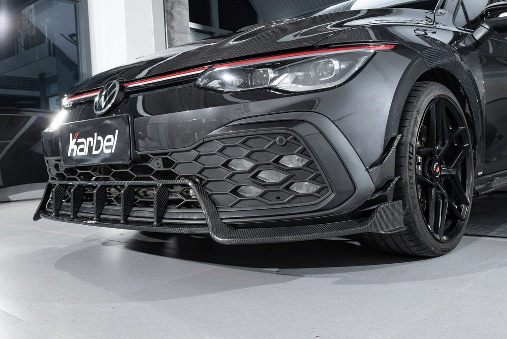 KARBEL - VOLKSWAGEN GOLF GTI MK8 CARBON FIBRE FRONT BUMPER CANARDS