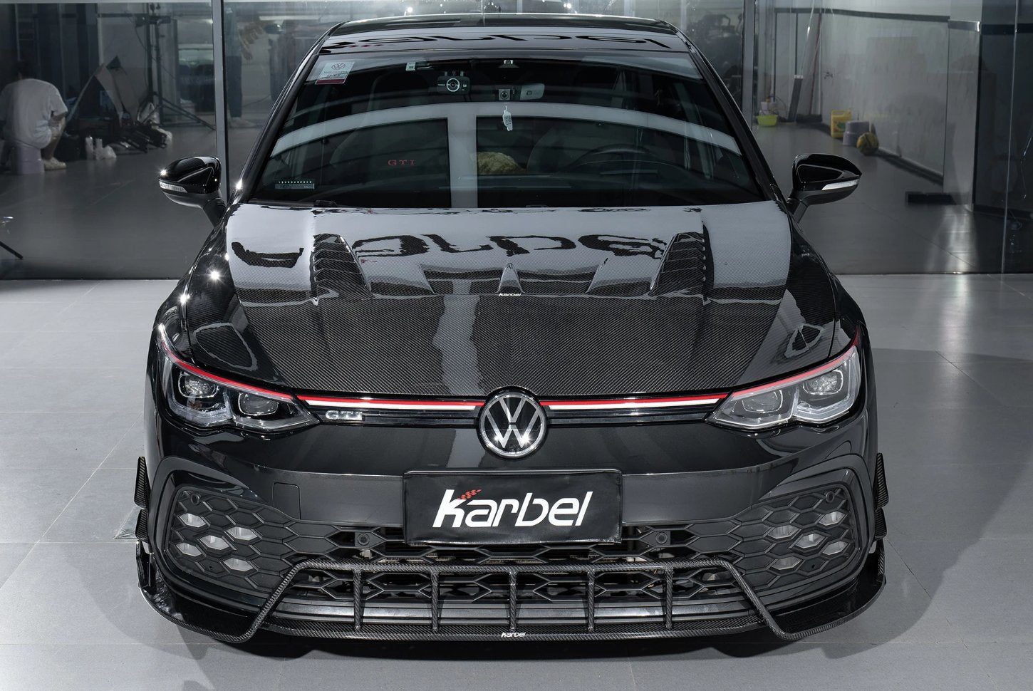 KARBEL - VOLKSWAGEN GOLF GTI MK8 CARBON FIBRE FRONT BUMPER CANARDS