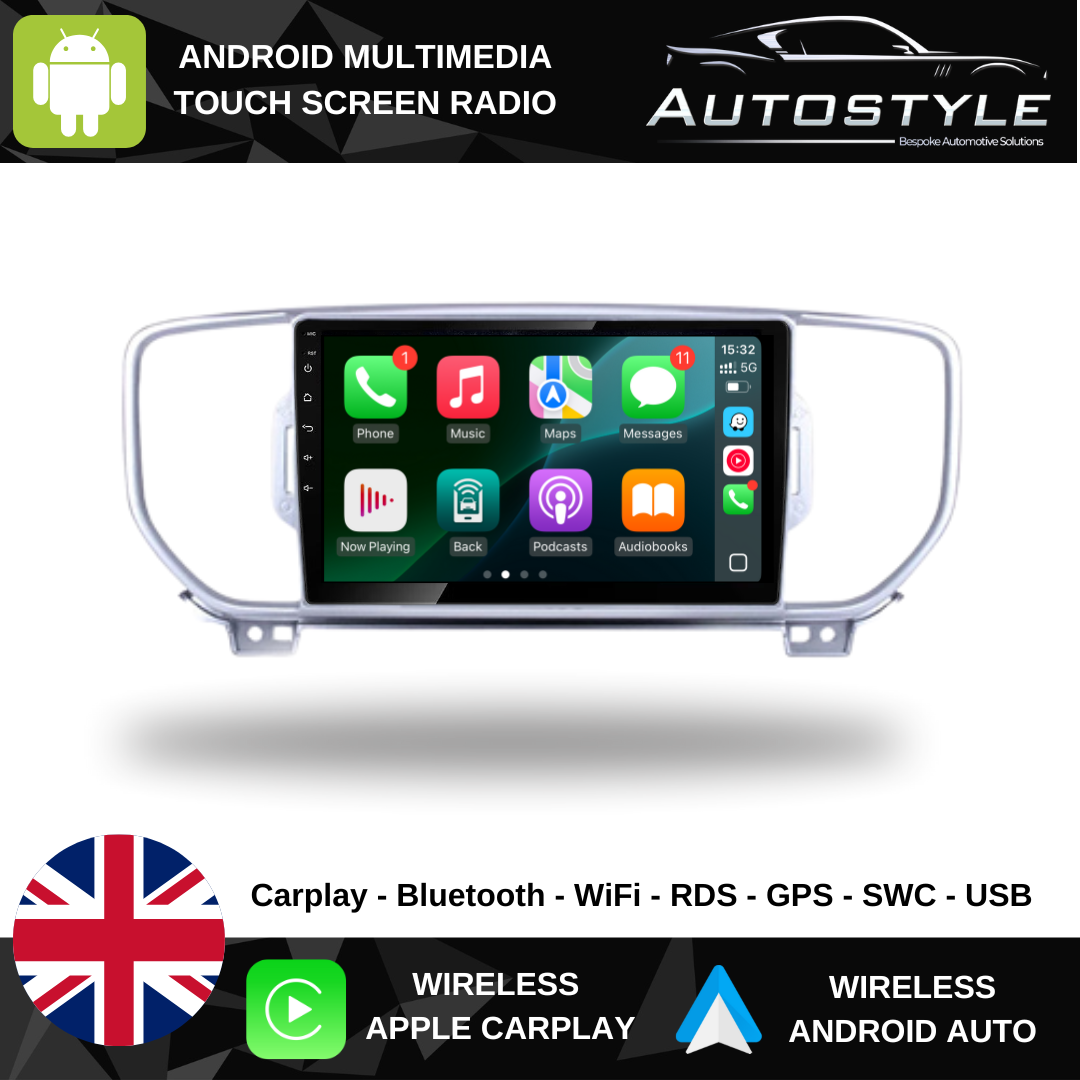 Kia Sportage Apple Carplay / Android Auto 9" Stereo Upgrade 2016-20
