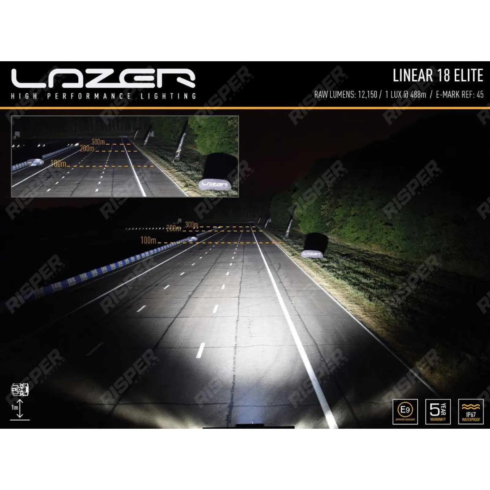 Lazer Grill Light Kit L18 Elite with Low Beam Assist For Land Rover Defender L663 2020 On