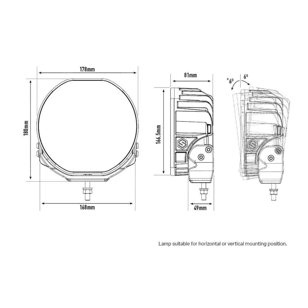 Lazer Lamps Sentinel 7" Elite - LED Spot Light