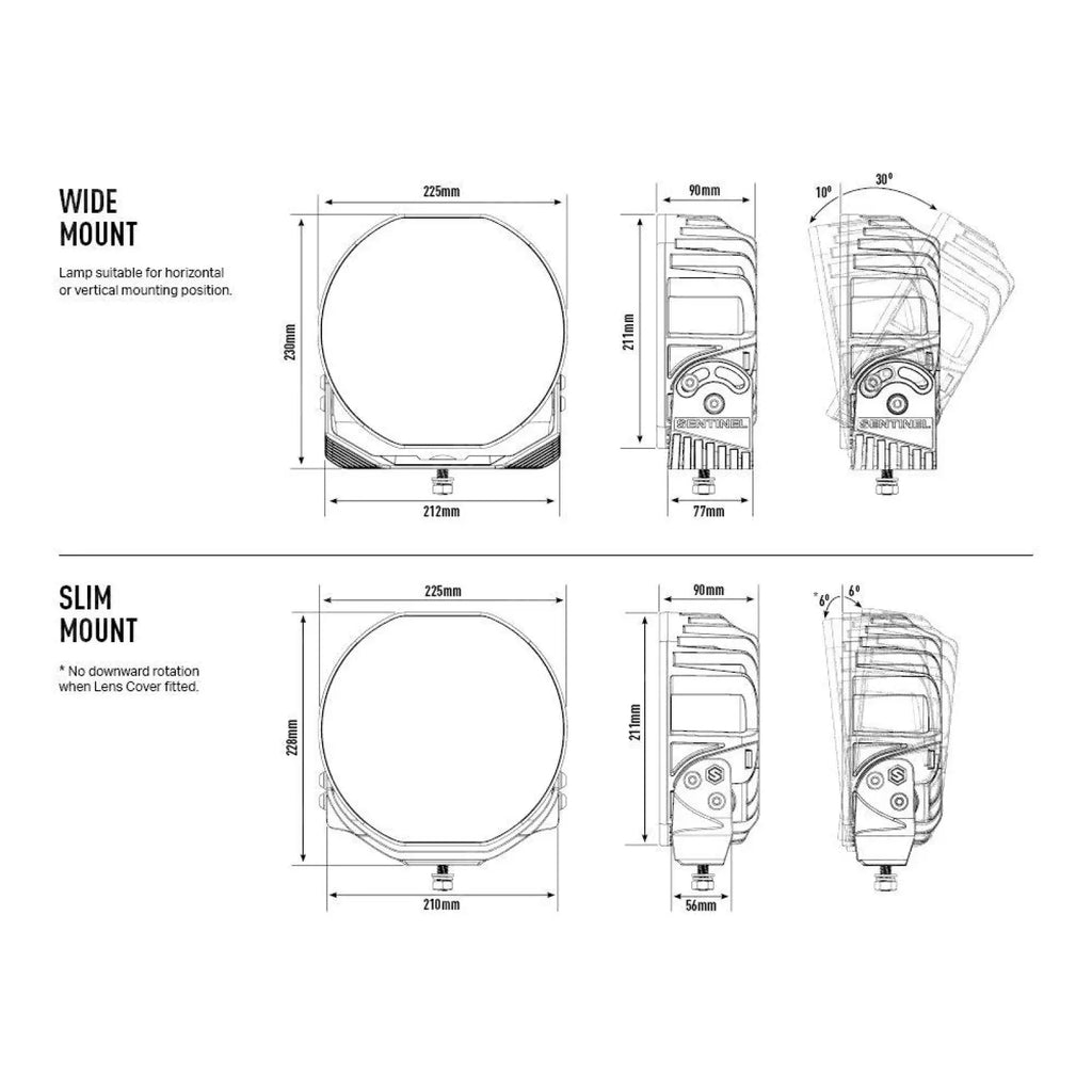 Lazer Lamps Sentinel 9" Elite - LED Spot Lamp