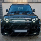 LED Dynamic Front Grill Gloss Black For Land Rover Defender L663 2020 On