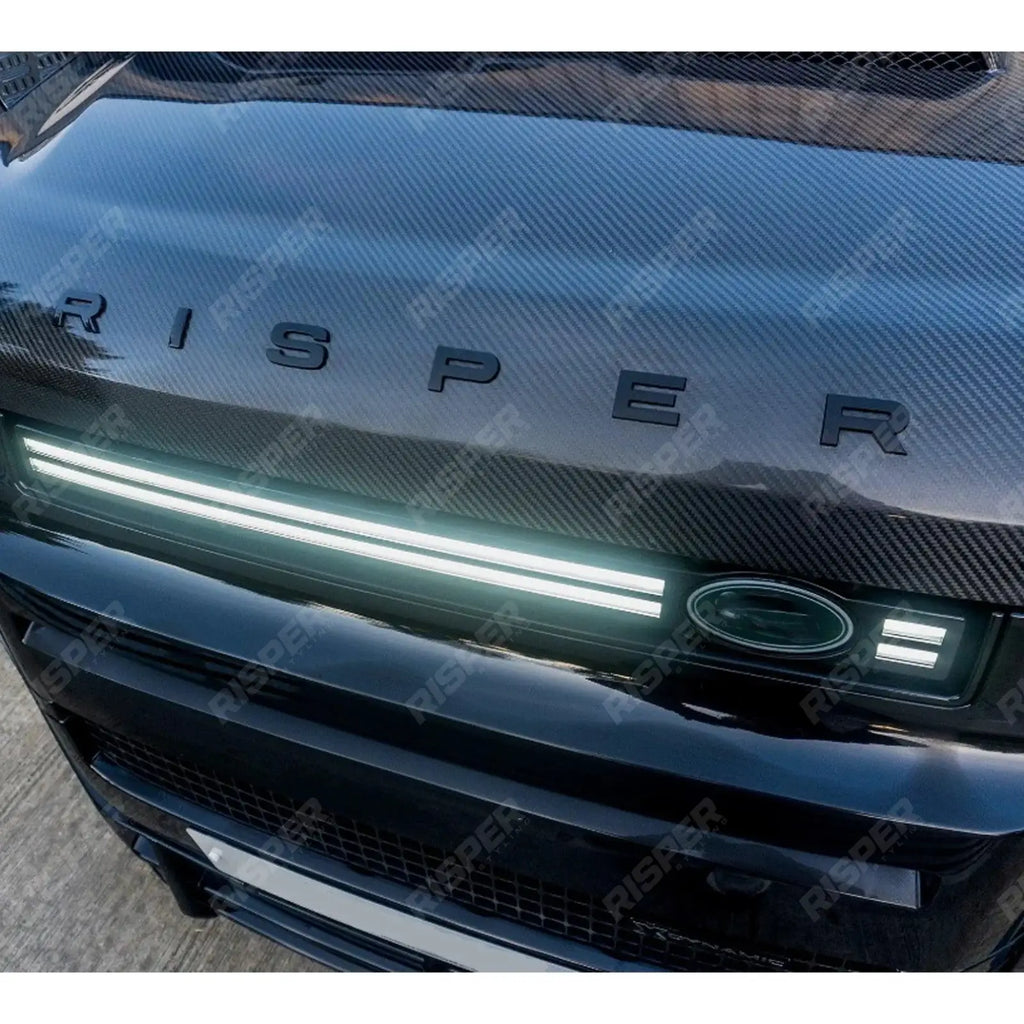 LED Dynamic Front Grill Gloss Black For Land Rover Defender L663 2020 On