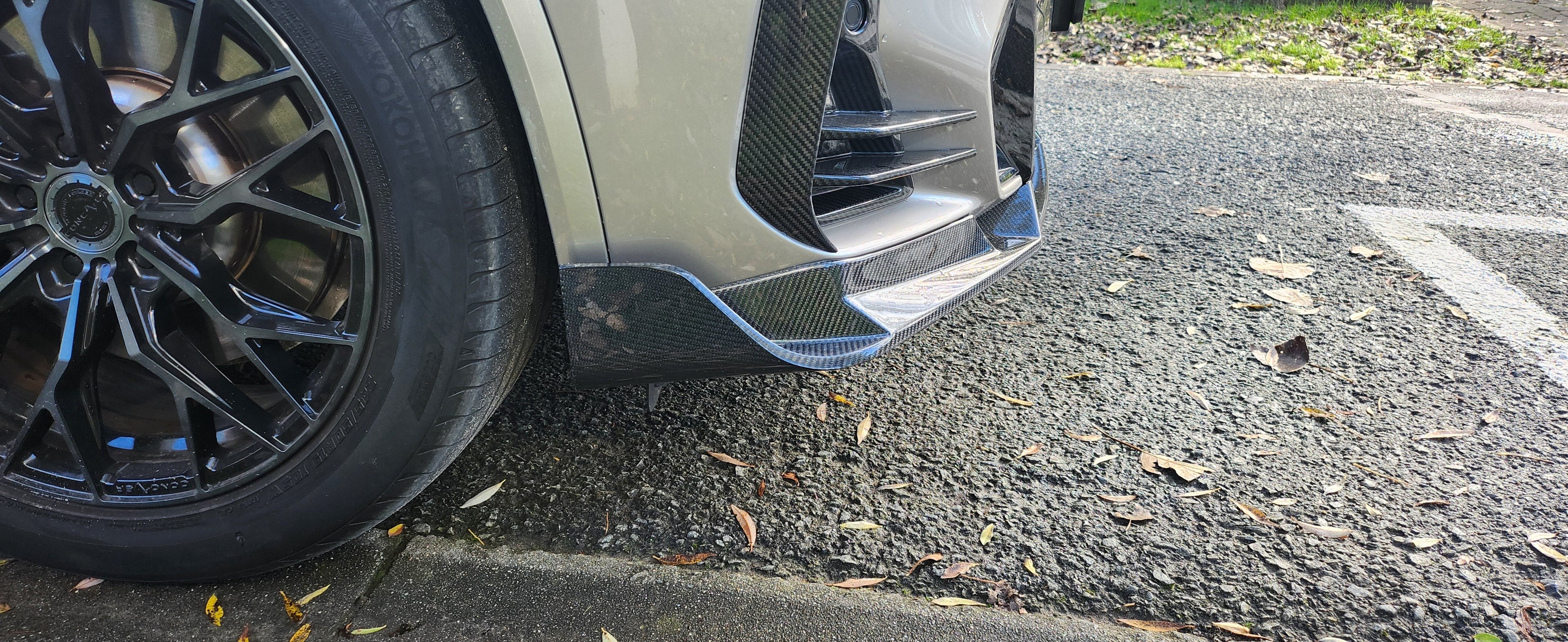 V Style Carbon Fibre Front Splitter for BMW G01 X3 G02 X4 G08 IX3 22-24