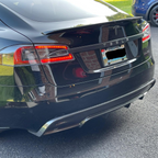 V3 Style Carbon Fibre Rear Diffuser for Tesla Model S 16-20