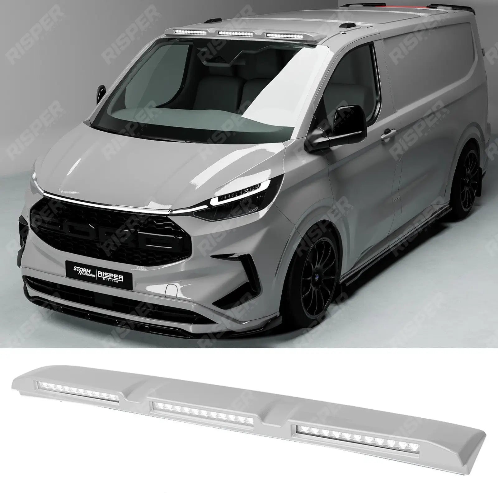 Luminex Roof Light Pod With Amber Strobe Colour Coded For Ford Transit Custom MK2 2024 on