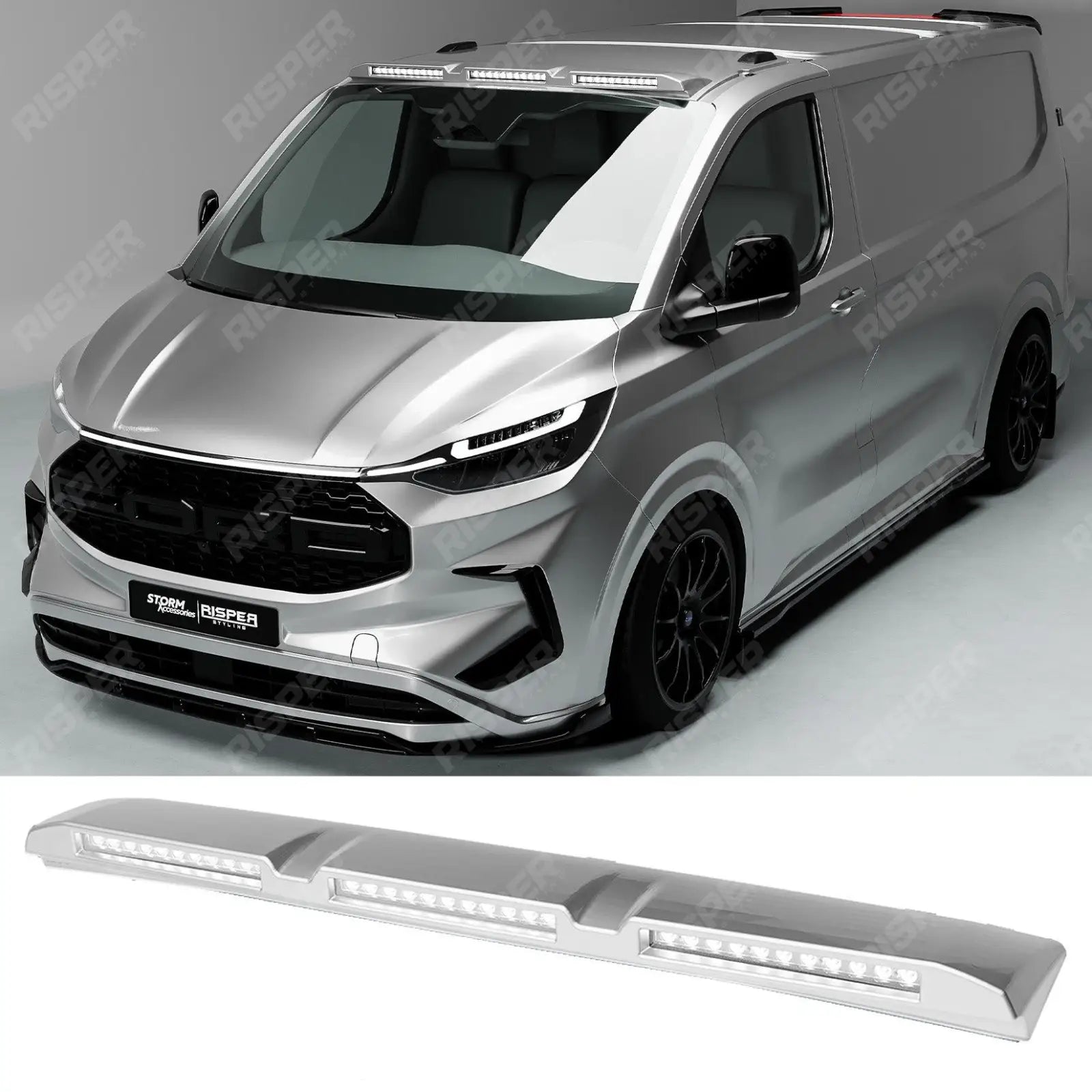 Luminex Roof Light Pod With Amber Strobe Colour Coded For Ford Transit Custom MK2 2024 on