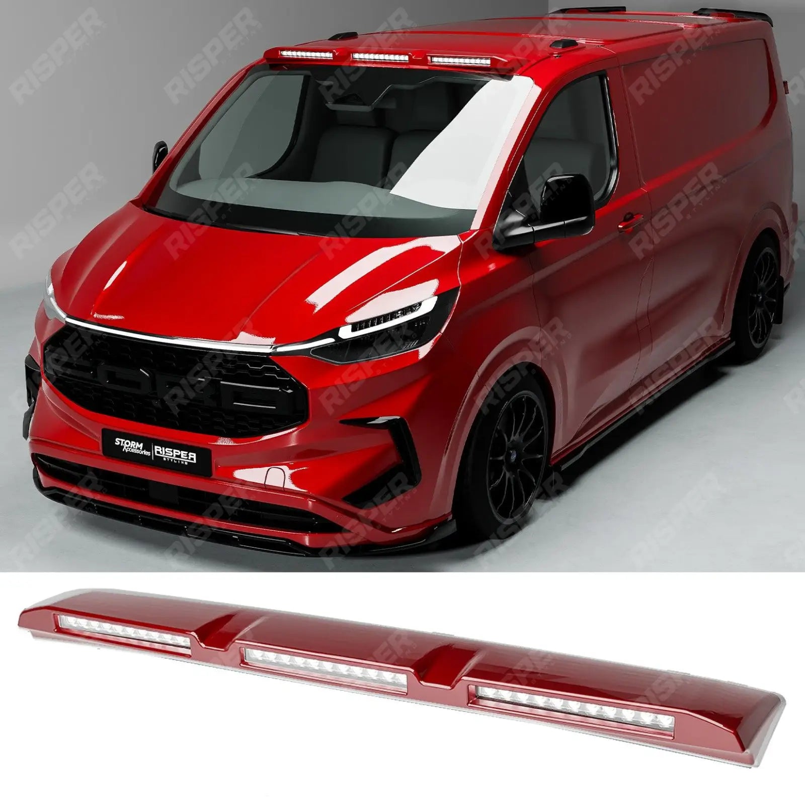 Luminex Roof Light Pod With Amber Strobe Colour Coded For Ford Transit Custom MK2 2024 on