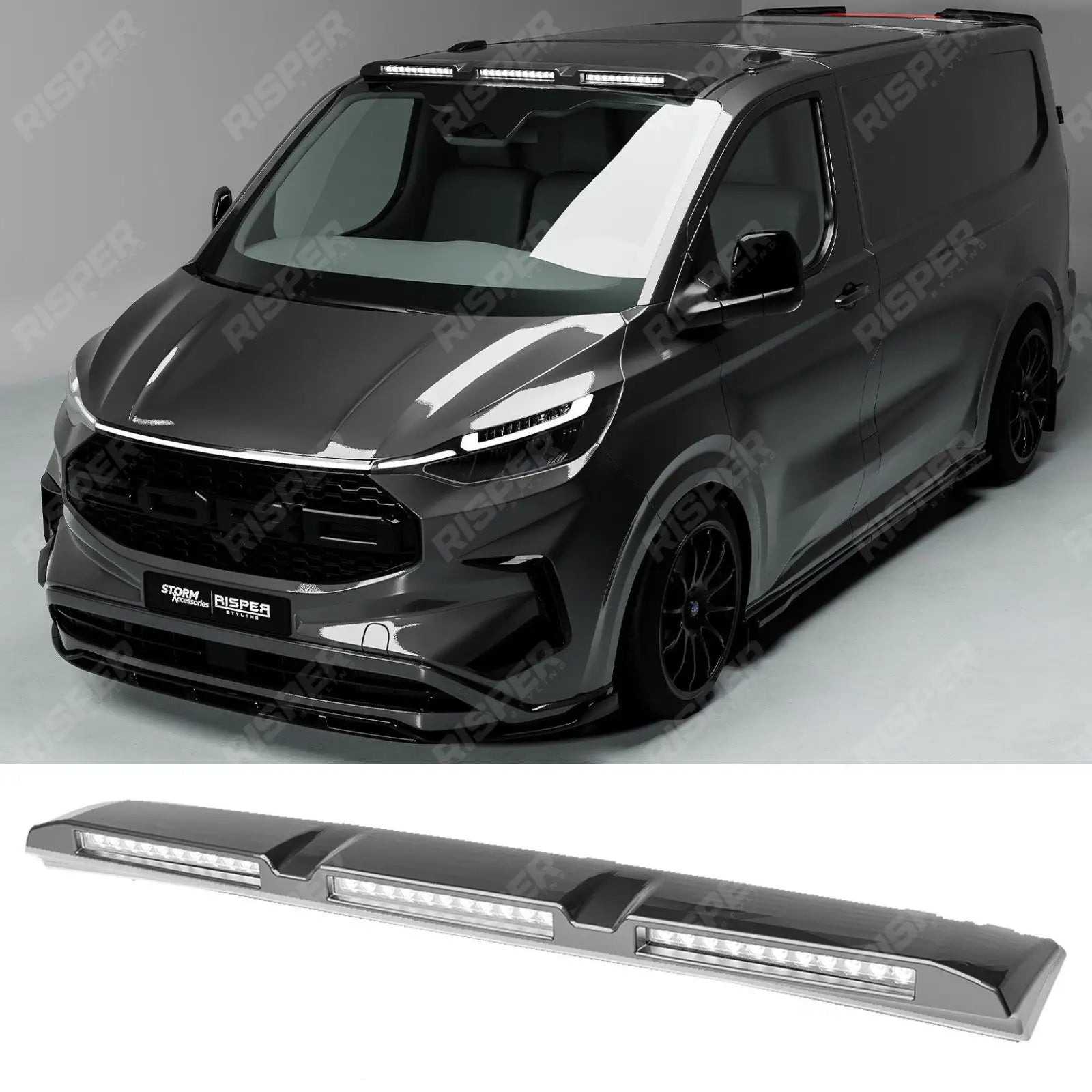 Luminex Roof Light Pod With Amber Strobe Colour Coded For Ford Transit Custom MK2 2024 on