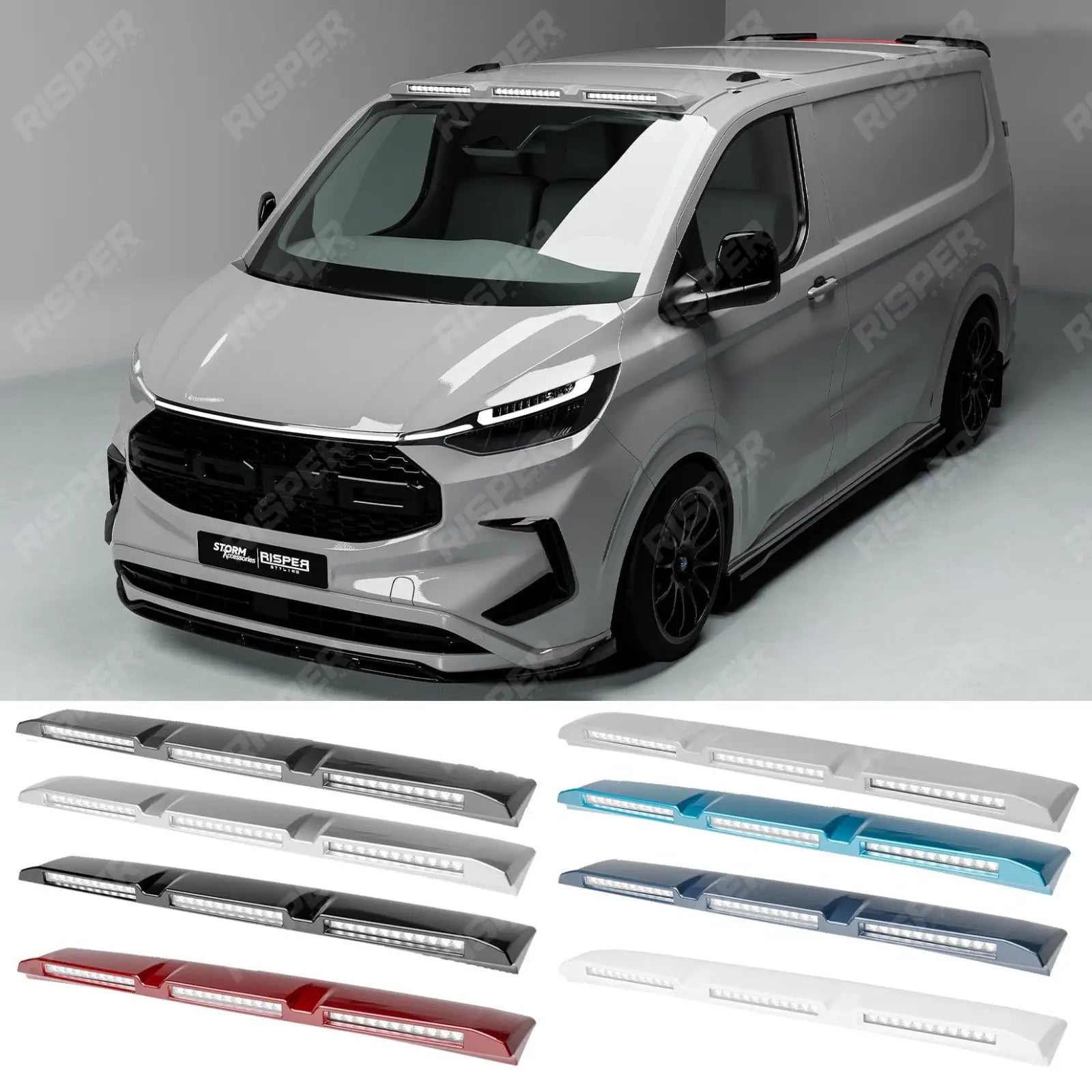 Luminex Roof Light Pod With Amber Strobe Colour Coded For Ford Transit Custom MK2 2024 on