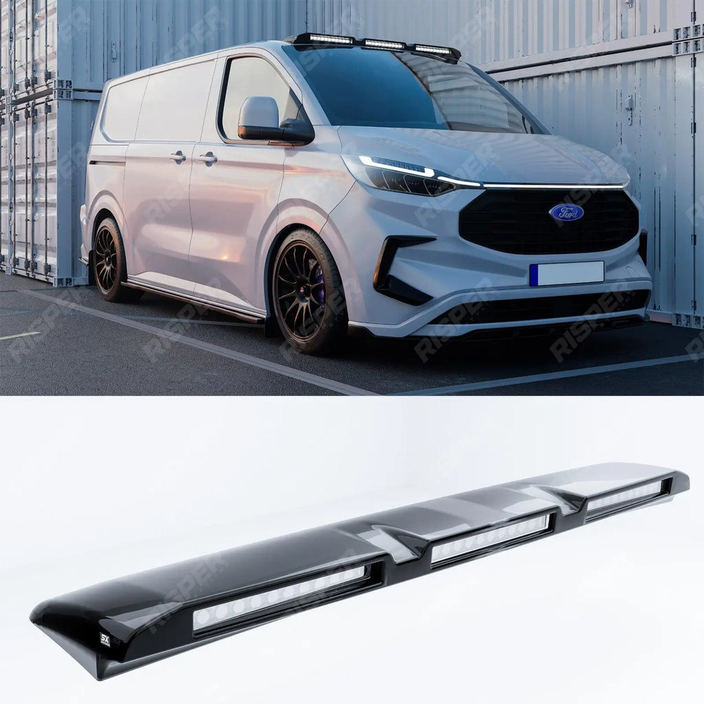 Luminex Roof Light Pod With Amber Strobe In Gloss Black For Ford Transit Custom MK2 2024 on