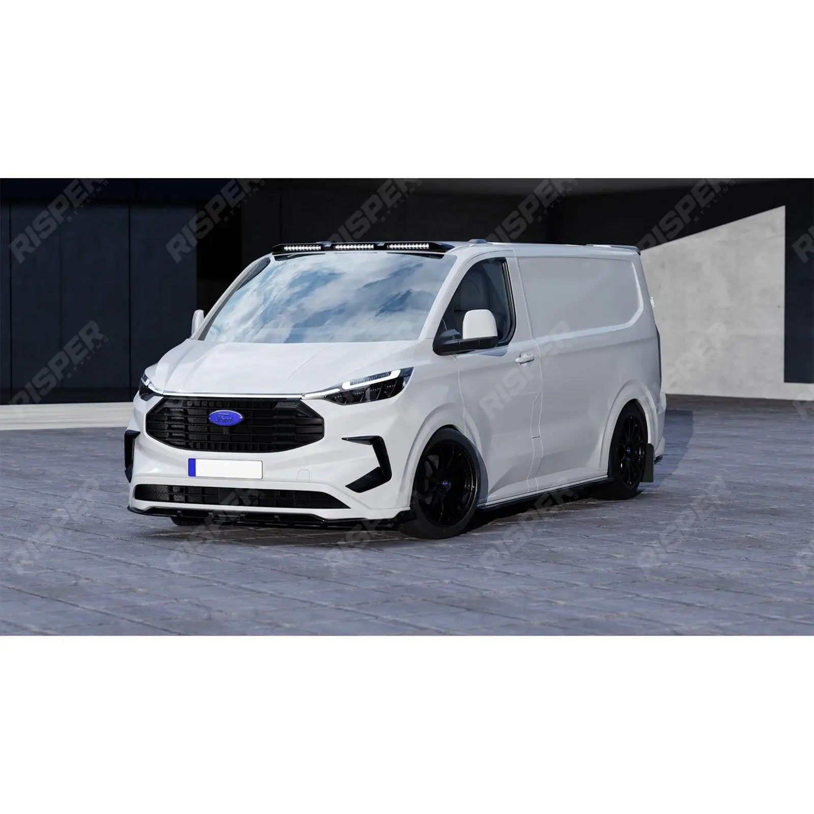 Luminex Roof Light Pod With Amber Strobe In Gloss Black For Ford Transit Custom MK2 2024 on