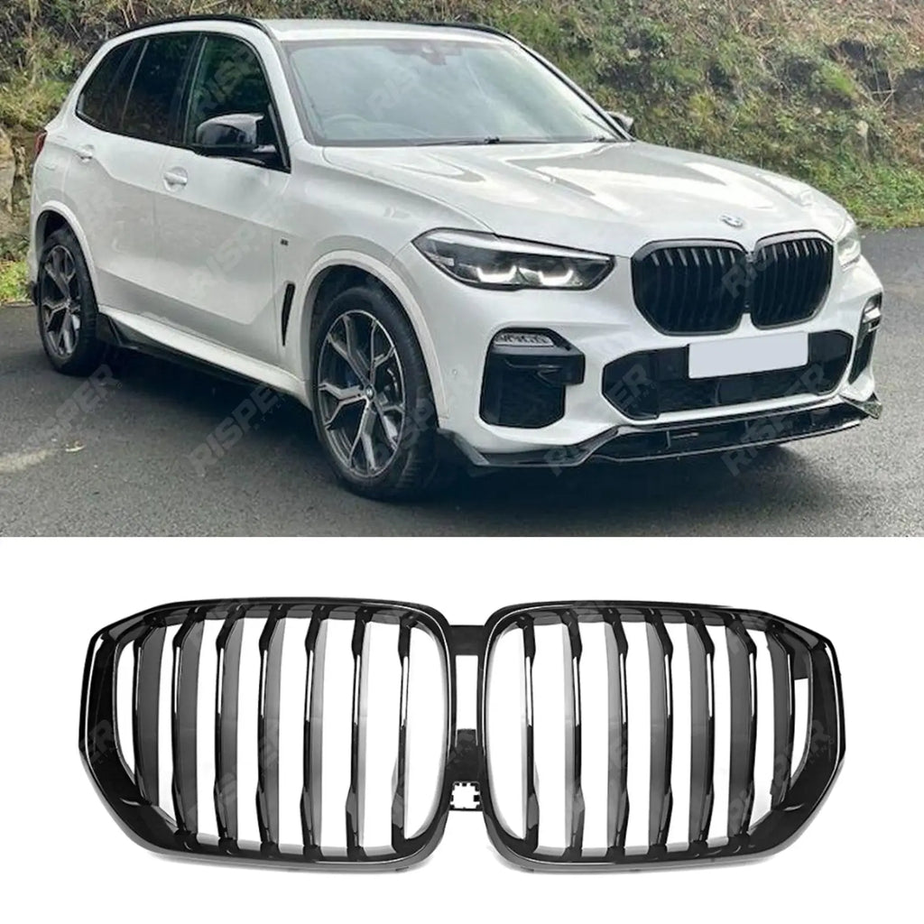 M Performance Solid Slat Grille Gloss Black For BMW X5 G05 2018-2022