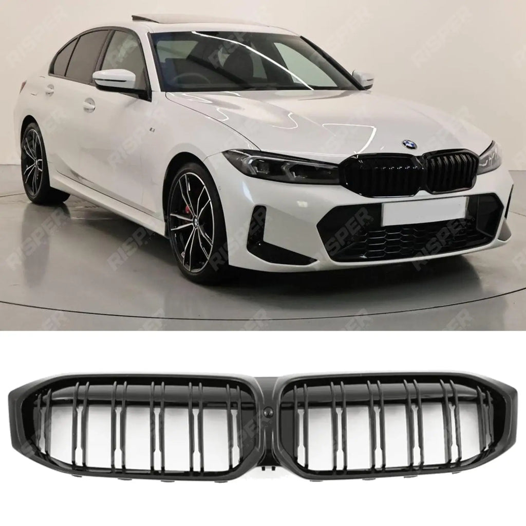 M Style Front Grille In Gloss Black For Bmw G20/G21 3 Series LCI