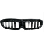 M3 Style Front Grill Gloss Black Double Slat For BMW 3 Series G20/G21 2018-2021 (pre-lci)