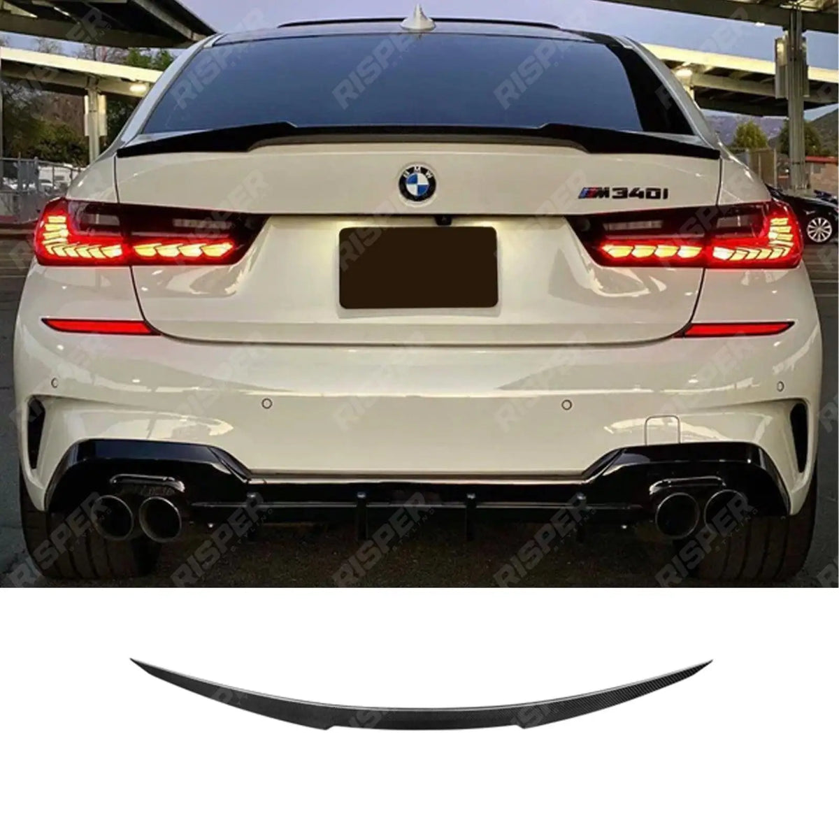 M3 Style Rear Spoiler In Gloss Black For BMW 3 Series G20 2018+ - G80 M3