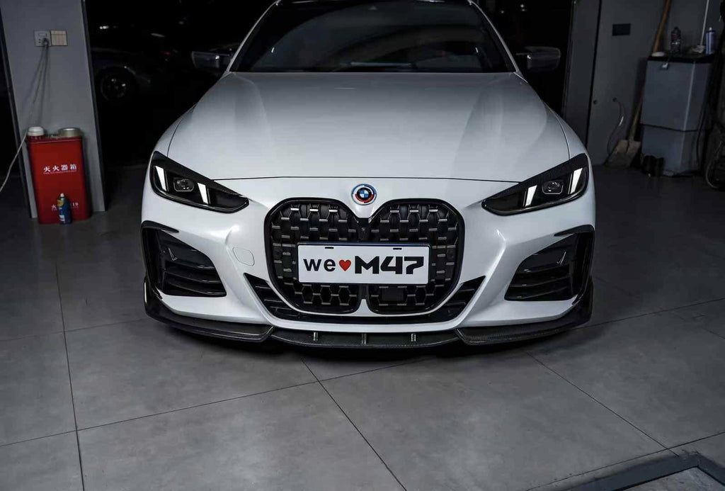 M47 - BMW 4 SERIES G22 / G23 DRY CARBON FIBRE FRONT FOG LIGHT OVERLAYS