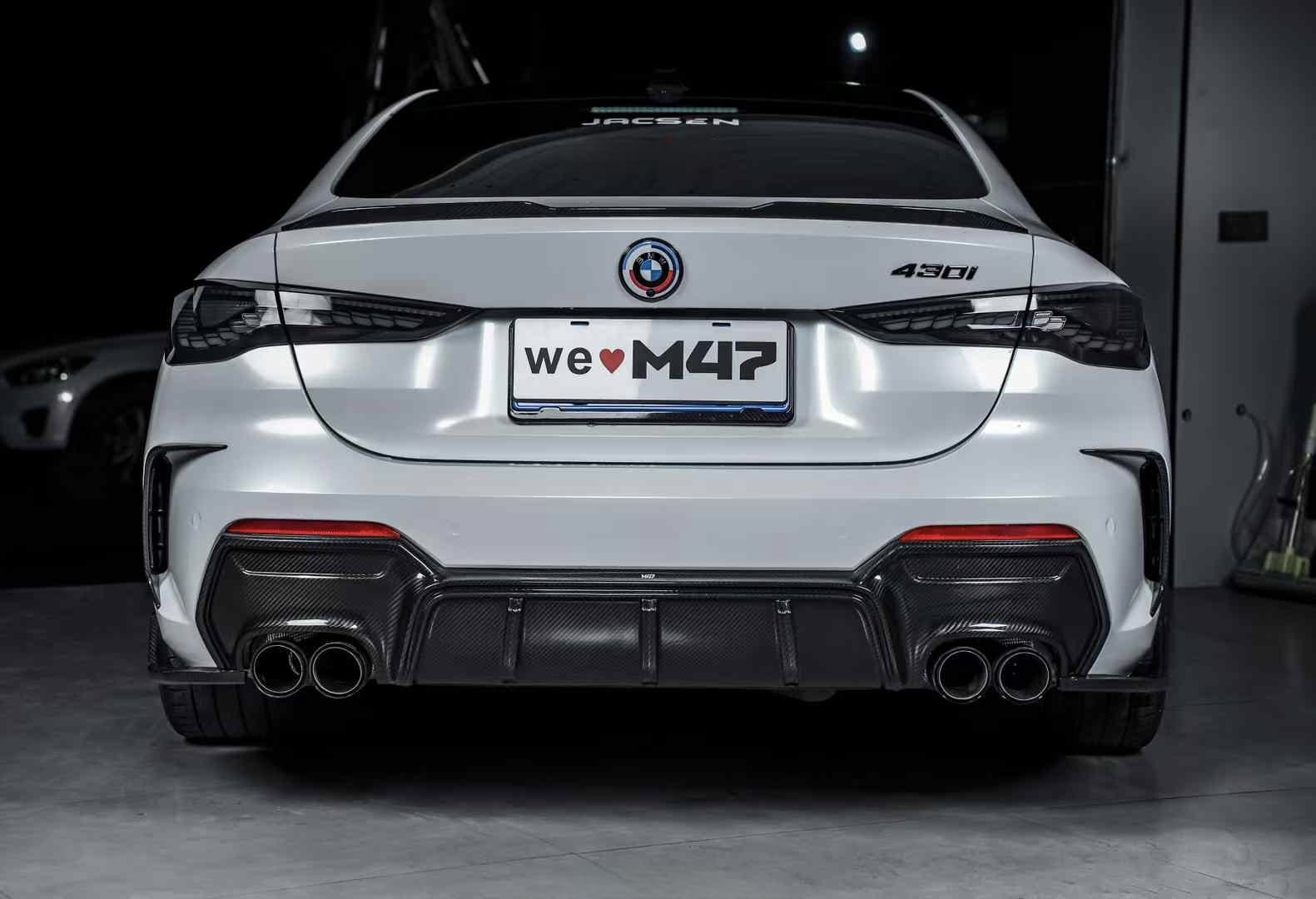 M47 - BMW 4 SERIES G22 / G23 DRY CARBON FIBRE REAR DIFFUSER