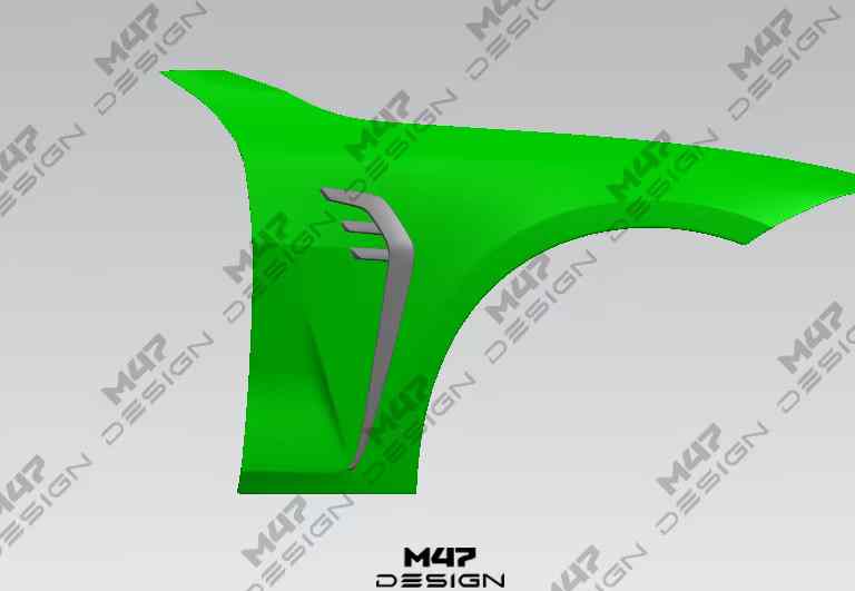 M47 - BMW 4 SERIES G22 / G23 DRY CARBON FIBRE SIDE VENT TRIM
